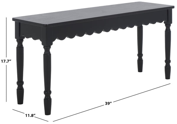 Safavieh Haven Wood Bench – Versatile Seating Solution For Entryways, Living Rooms, And Bedrooms With Style Matte Black , Wood Bch5704b