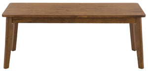 Safavieh Tevin Upholstered Bench Solid Rubberwood Frame Mid-Century Entryway Bedroom Seat Walnut BCH5900A