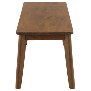 Safavieh Tevin Upholstered Bench Solid Rubberwood Frame Mid-Century Entryway Bedroom Seat Walnut BCH5900A