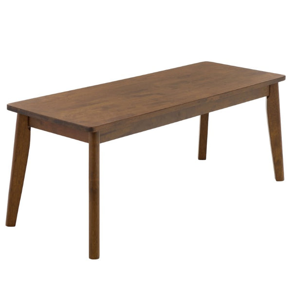 Safavieh Tevin Upholstered Bench Solid Rubberwood Frame Mid-Century Entryway Bedroom Seat Walnut BCH5900A