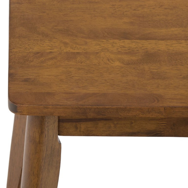 Safavieh Tevin Upholstered Bench Solid Rubberwood Frame Mid-Century Entryway Bedroom Seat Walnut BCH5900A