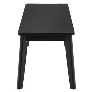 Safavieh Tevin Upholstered Bench Solid Rubberwood Frame Mid-Century Entryway Bedroom Seat Black BCH5900B