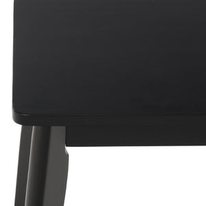 Safavieh Tevin Upholstered Bench Solid Rubberwood Frame Mid-Century Entryway Bedroom Seat Black BCH5900B