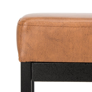 Safavieh Chase Vegan Leather Bench - Stylish, Multi-Functional Seating For Modern Spaces With Comfort & Durability Brown Pu/Black BCH6204A