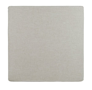 Safavieh Giovanna Square Ottoman - Chic Modern Accent Piece With Plush Upholstery And Sleek Metal Legs Light Grey Linen/Brass BCH6301C