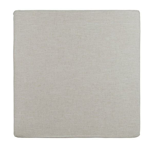Safavieh Giovanna Square Ottoman - Chic Modern Accent Piece With Plush Upholstery And Sleek Metal Legs Light Grey Linen/Brass BCH6301C