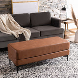 Safavieh Elise Rectangular Bench Brown Pu/Black BCH6302A