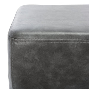 Safavieh Elise Rectangular Bench - Stylish Transitional Seating For Living Room, Bedroom, Or Entryway Décor Grey Pu/Black BCH6302B