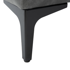 Safavieh Elise Rectangular Bench - Stylish Transitional Seating For Living Room, Bedroom, Or Entryway Décor Grey Pu/Black BCH6302B