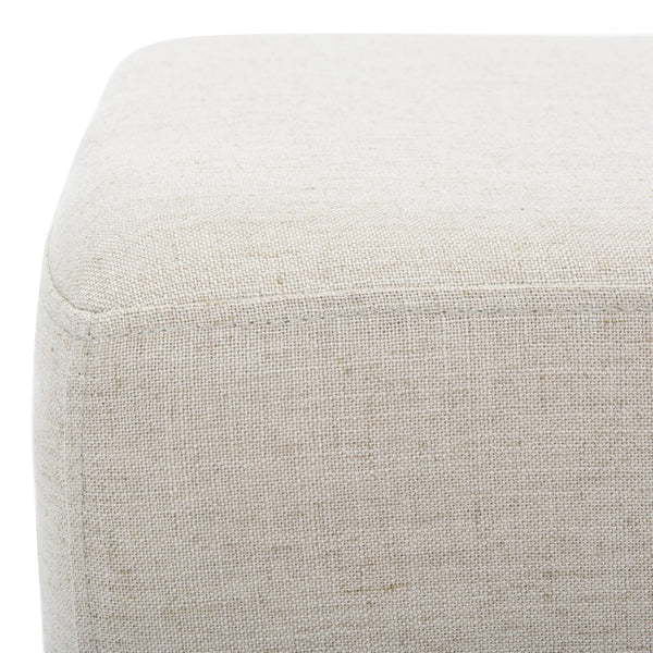 Safavieh Elise Rectangular Bench - Stylish Transitional Seating For Living Room, Bedroom, Or Entryway Décor Light Grey Linen/Black BCH6302D