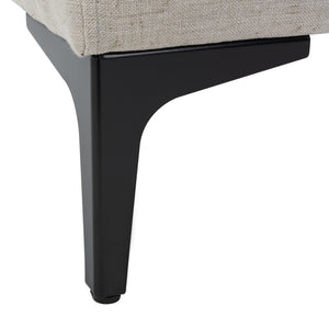 Safavieh Elise Rectangular Bench - Stylish Transitional Seating For Living Room, Bedroom, Or Entryway Décor Light Grey Linen/Black BCH6302D