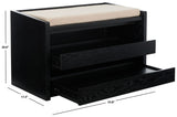 Safavieh Percy Storage Bench Black / Beige BCH6400E