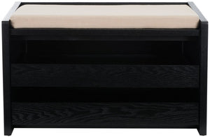 Safavieh Percy Storage Bench Black / Beige BCH6400E