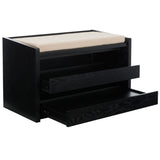 Safavieh Percy Storage Bench Black / Beige BCH6400E