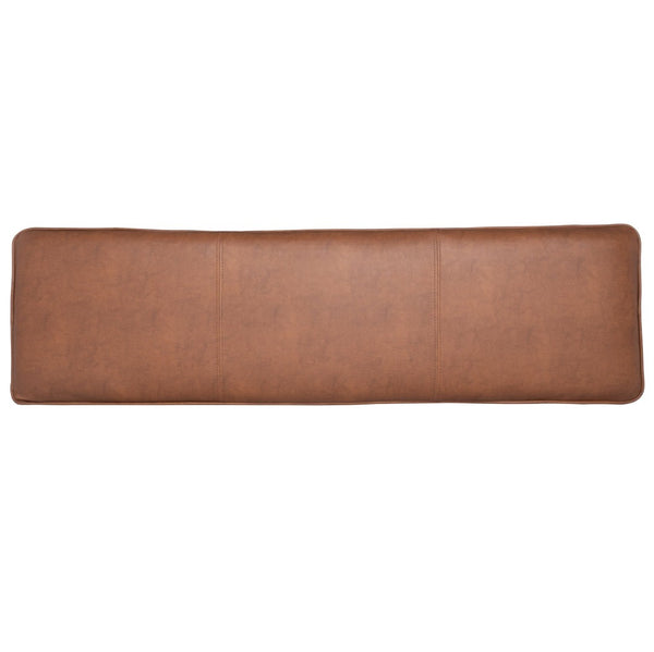 Safavieh Kara Cushioned X Bench – Stylish Minimalist Seating For Entryways, Living Rooms & Bedroom Decor Brown Pu/Black BCH6402B