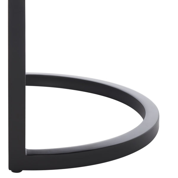 Safavieh Bellezza Oval Bench - Modern Minimalist Seating With Soft Vegan Leather And Striking Black Base Cognac BCH6403B