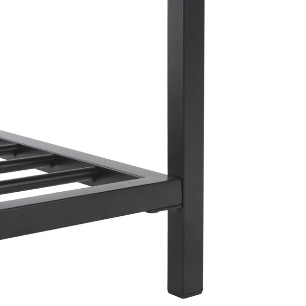Safavieh Yomi 2 Rail Shelf Bench - Modern Comfort Meets Functionality For Your Entryway Or Living Space Brown  / Black BCH6404B