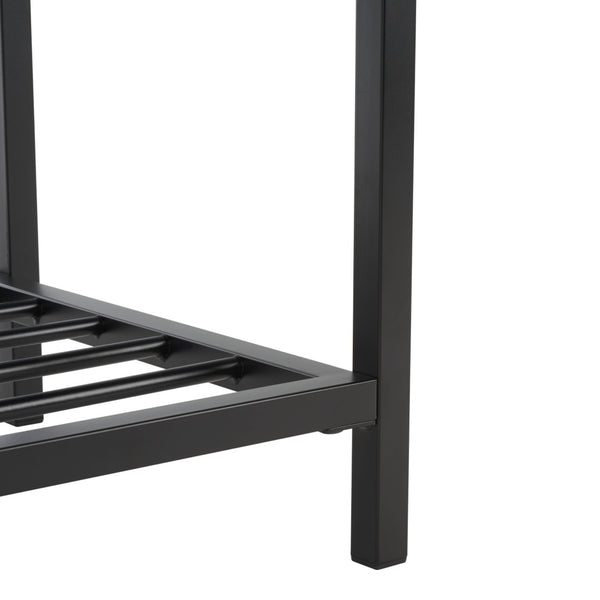 Safavieh Yomi 2 Rail Shelf Bench - Modern Comfort Meets Functionality For Your Entryway Or Living Space Dark Green / Black BCH6404C