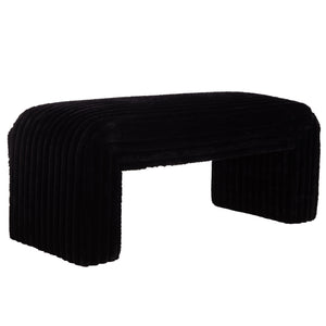 Safavieh Arihana Bench - Stylish Rubberwood Seating For Entryway, Living Room & Home Decor Enhancement Black Wood ,Foam ,Fabric Bch6405a