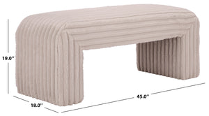 Safavieh Arihana Bench - Stylish Rubberwood Seating For Entryway, Living Room & Home Decor Enhancement Black Wood ,Foam ,Fabric Bch6405b