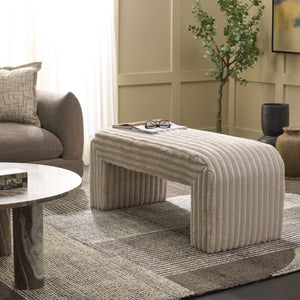 Safavieh Arihana Bench - Stylish Rubberwood Seating For Entryway, Living Room & Home Decor Enhancement Black Wood ,Foam ,Fabric Bch6405b