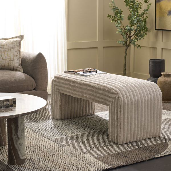 Safavieh Arihana Bench - Stylish Rubberwood Seating For Entryway, Living Room & Home Decor Enhancement Black Wood ,Foam ,Fabric Bch6405b