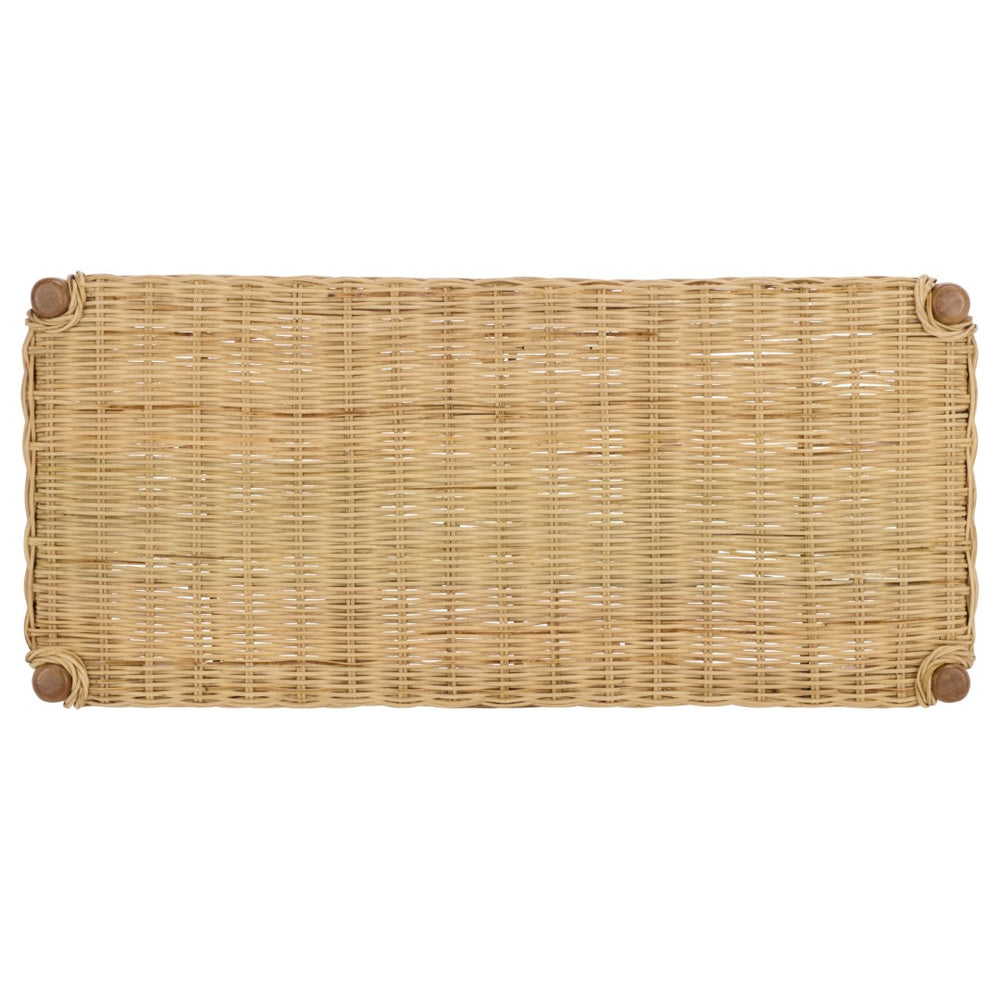 Safavieh Enrique Bench With Rattan Weaving - Stylish Mango Wood Seating For Entryways, Bedrooms & Living Rooms BCH6500A