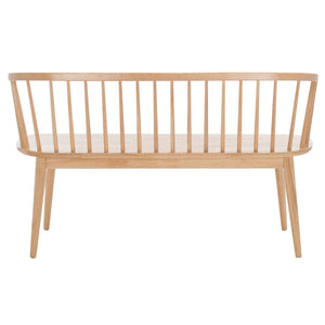 Safavieh Blanchard Spindle Bench - Classic Windsor Style With Ergonomic Comfort For Modern Home Decor Spaces Natural BCH8500A
