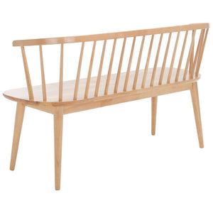 Safavieh Blanchard Spindle Bench - Classic Windsor Style With Ergonomic Comfort For Modern Home Decor Spaces Natural BCH8500A