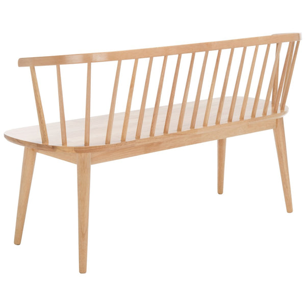 Safavieh Blanchard Spindle Bench - Classic Windsor Style With Ergonomic Comfort For Modern Home Decor Spaces Natural BCH8500A
