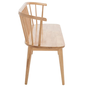 Safavieh Blanchard Spindle Bench - Classic Windsor Style With Ergonomic Comfort For Modern Home Decor Spaces Natural BCH8500A