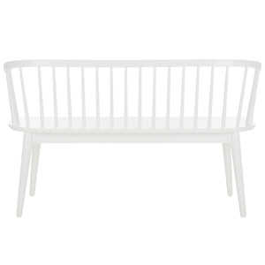 Safavieh Blanchard Spindle Bench - Classic Windsor Style With Ergonomic Comfort For Modern Home Decor Spaces White BCH8500B
