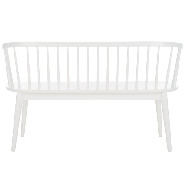 Safavieh Blanchard Spindle Bench - Classic Windsor Style With Ergonomic Comfort For Modern Home Decor Spaces White BCH8500B