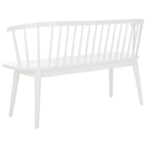 Safavieh Blanchard Spindle Bench - Classic Windsor Style With Ergonomic Comfort For Modern Home Decor Spaces White BCH8500B