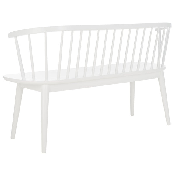 Safavieh Blanchard Spindle Bench - Classic Windsor Style With Ergonomic Comfort For Modern Home Decor Spaces White BCH8500B