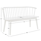 Safavieh Blanchard Spindle Bench XII23 White Rubber Wood BCH8500B