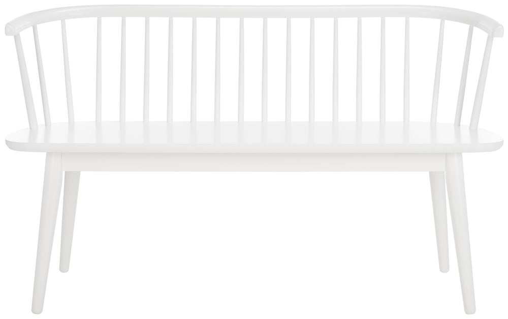 Safavieh Blanchard Spindle Bench XII23 White Rubber Wood BCH8500B