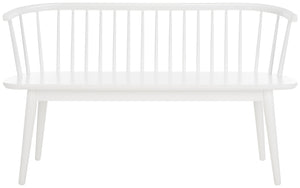 Safavieh Blanchard Spindle Bench XII23 White Rubber Wood BCH8500B