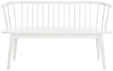 Safavieh Blanchard Spindle Bench XII23 White Rubber Wood BCH8500B