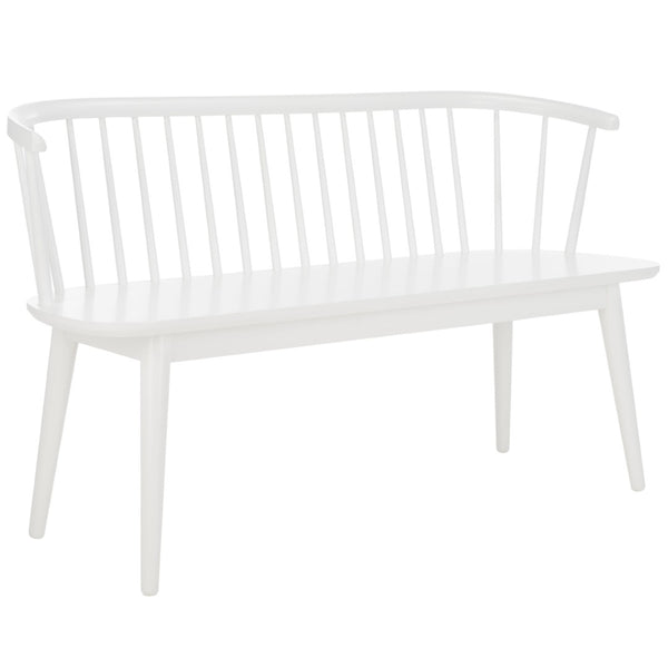 Safavieh Blanchard Spindle Bench - Classic Windsor Style With Ergonomic Comfort For Modern Home Decor Spaces White BCH8500B