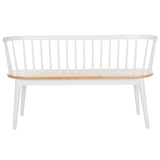 Safavieh Blanchard Spindle Bench XII23 Natural / White Rubber Wood BCH8500C