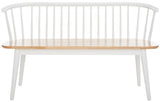 Safavieh Blanchard Spindle Bench Natural / White Rubber Wood BCH8500C