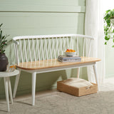 Safavieh Blanchard Spindle Bench XII23 Natural / White Rubber Wood BCH8500C