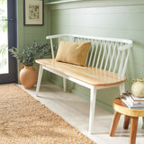 Safavieh Blanchard Spindle Bench XII23 Natural / White Rubber Wood BCH8500C