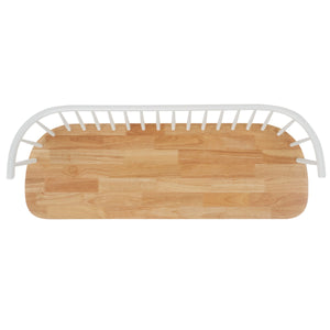 Safavieh Blanchard Spindle Bench Natural / White Rubber Wood BCH8500C