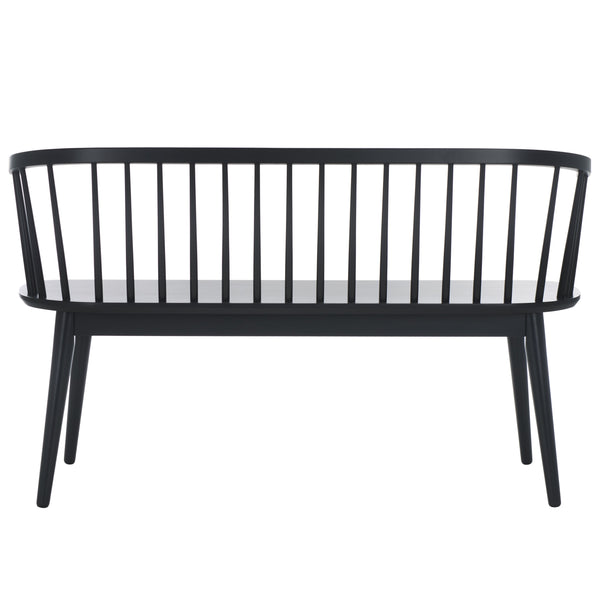 Safavieh Blanchard Spindle Bench In Matte Black - Timeless Elegance For Entryways, Dining Rooms & More Matte Black , Wood Bch8500d