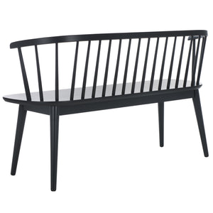 Safavieh Blanchard Spindle Bench In Matte Black - Timeless Elegance For Entryways, Dining Rooms & More Matte Black , Wood Bch8500d