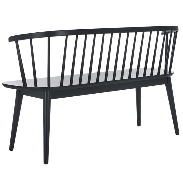 Safavieh Blanchard Spindle Bench In Matte Black - Timeless Elegance For Entryways, Dining Rooms & More Matte Black , Wood Bch8500d