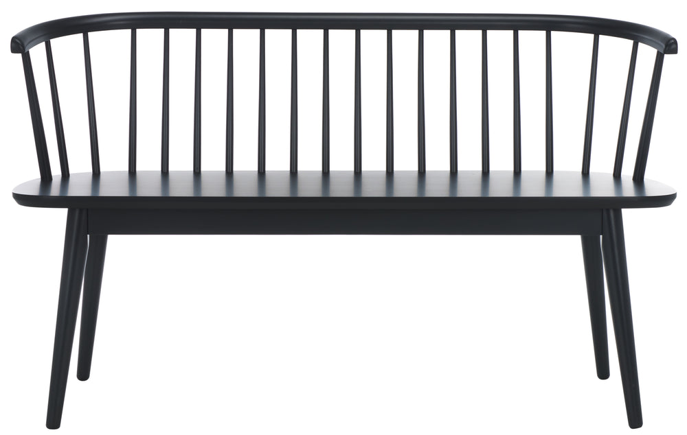 Safavieh Blanchard Spindle Bench In Matte Black - Timeless Elegance For Entryways, Dining Rooms & More Matte Black , Wood Bch8500d