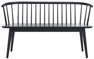 Safavieh Blanchard Spindle Bench In Matte Black - Timeless Elegance For Entryways, Dining Rooms & More Matte Black , Wood Bch8500d